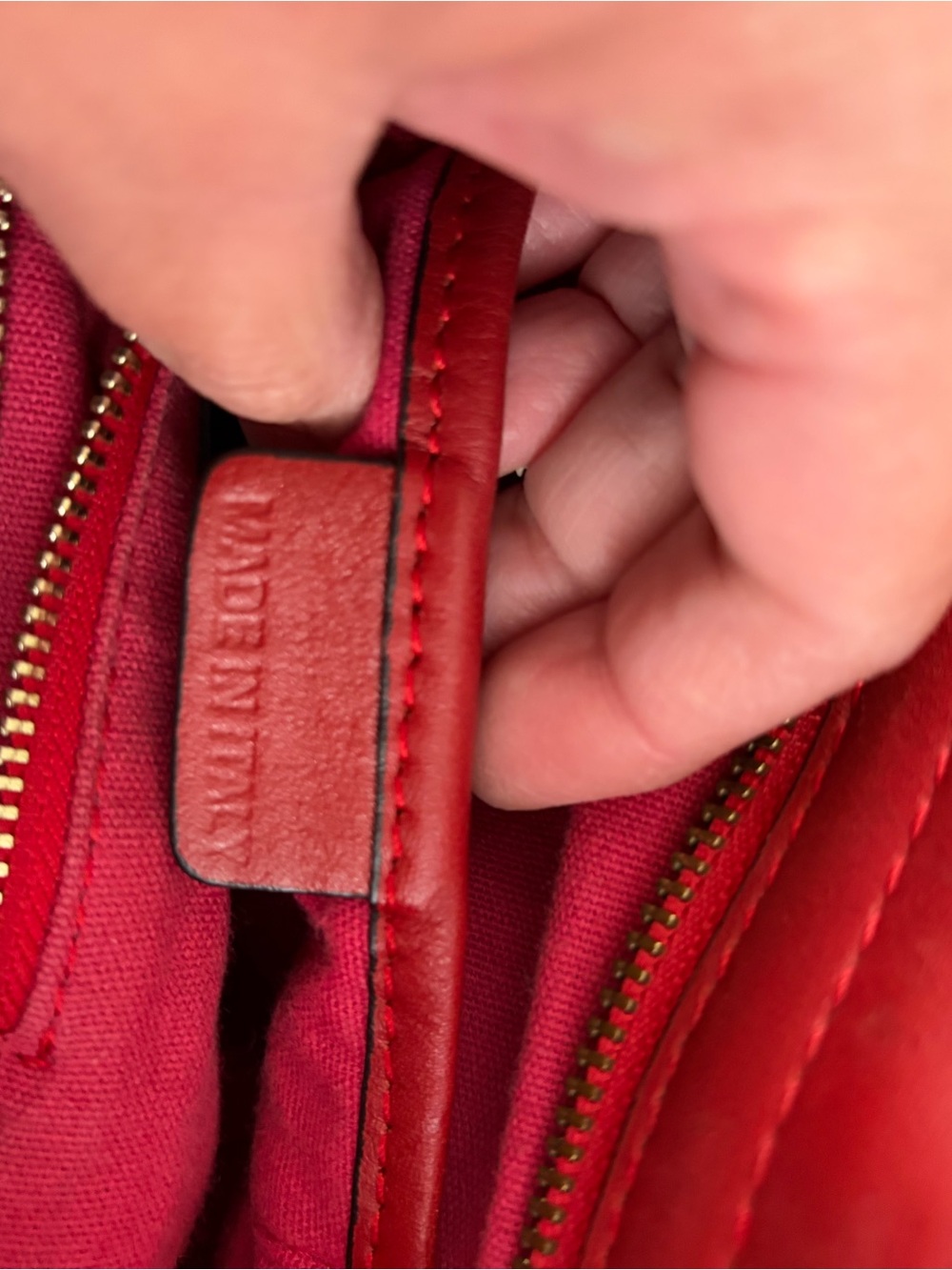 Burberry with Red Leather Trim crossbody - Picture 11 of 12